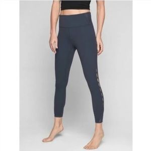 Athleta Althleta High Rise Legging Peekaboo 7/8 Color: Dark Gray | Size: XS